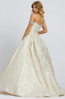 Mac Duggal Ballgowns - 67081H Off-Shoulder Pleated Ballgown
