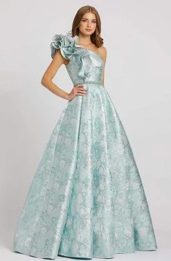 Mac Duggal Ballgowns - 79257H Ruffled Asymmetric Long Ballgown