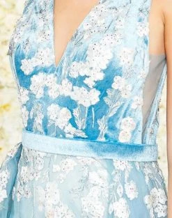 Mac Duggal Couture - 20110D Floral Embroidered Plunging V-neck Dress 7 Mac Duggal Couture - 20110D Floral Embroidered Plunging V-neck Dress