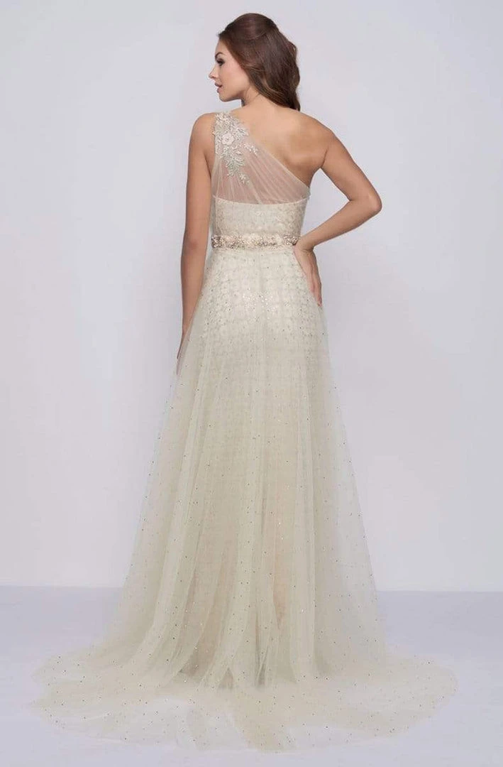 Mac Duggal Couture - 50550D Floral Applique One Shoulder A-line Dress 4 Mac Duggal Couture - 50550D Floral Applique One Shoulder A-line Dress