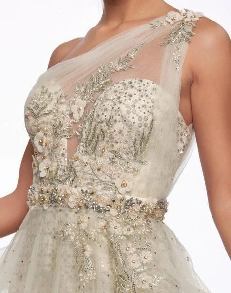 Mac Duggal Couture - 50550D Floral Applique One Shoulder A-line Dress 5 Mac Duggal Couture - 50550D Floral Applique One Shoulder A-line Dress