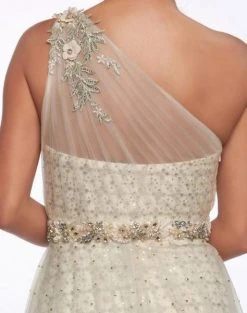 Mac Duggal Couture - 50550D Floral Applique One Shoulder A-line Dress 9 Mac Duggal Couture - 50550D Floral Applique One Shoulder A-line Dress