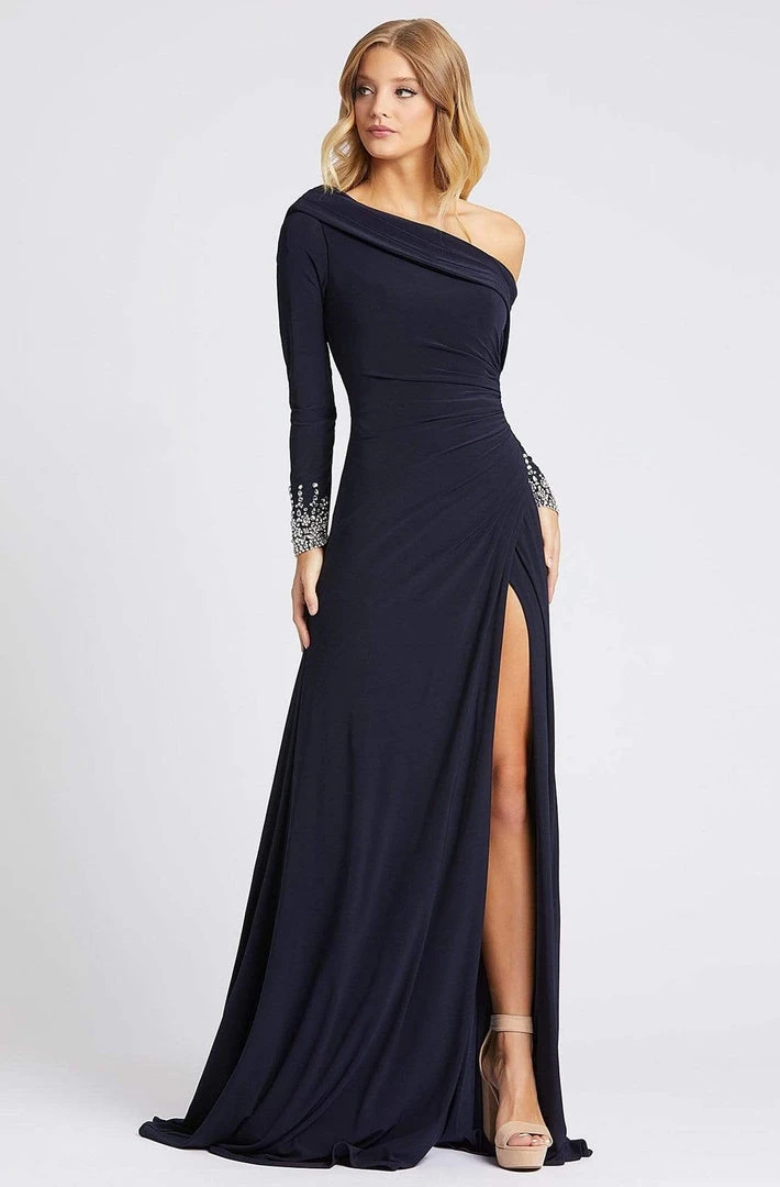 Mac Duggal Evening - 12231D Jewel Cuffed Asymmetrical Long Gown 3 Mac Duggal Evening - 12231D Jewel Cuffed Asymmetrical Long Gown