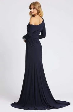 Mac Duggal Evening - 12231D Jewel Cuffed Asymmetrical Long Gown
