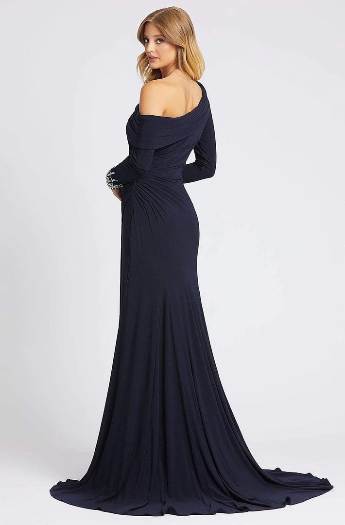Mac Duggal Evening - 12231D Jewel Cuffed Asymmetrical Long Gown 4 Mac Duggal Evening - 12231D Jewel Cuffed Asymmetrical Long Gown