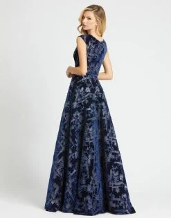 Mac Duggal Evening - 20135D Plunging V-Neck Pleated A-Line Gown 6 Mac Duggal Evening - 20135D Plunging V-Neck Pleated A-Line Gown