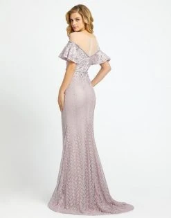 Mac Duggal Evening - 20140D Embroidered Illusion Sheath Evening Gown