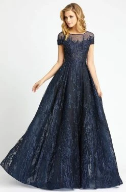 Mac Duggal Evening - 20141D Embroidered Illusion Yoke Evening Gown