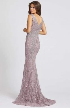 Mac Duggal Evening - 20159D Beaded V-neck Trumpet Dress
