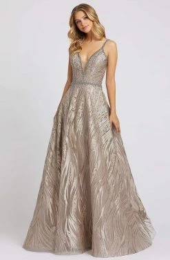 Mac Duggal Evening - 20185D Embellished Deep V-neck A-line Gown