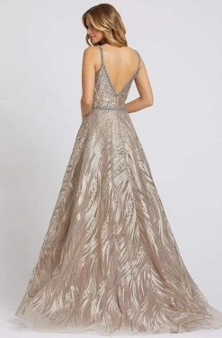 Mac Duggal Evening - 20185D Embellished Deep V-neck A-line Gown