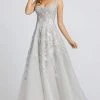 Mac Duggal Evening - 20187D Applique V-neck A-line Gown