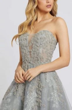 Mac Duggal Evening - 20192D Long Strapless Foliage Beaded Lace Gown 7 Mac Duggal Evening - 20192D Long Strapless Foliage Beaded Lace Gown