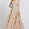 Mac Duggal Evening - 20212D Long Sleeve Embroidered A-Line Gown 2 Mac Duggal Evening - 20212D Long Sleeve Embroidered A-Line Gown
