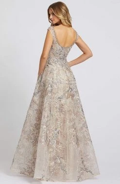 Mac Duggal Evening - 20219D Cap Sleeve Floral Embroidered A-Line Gown