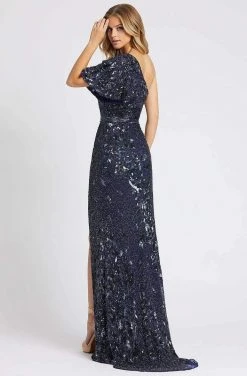 Mac Duggal Evening - 4986D Sequin Embellished Asymmetrical Dress With Slit