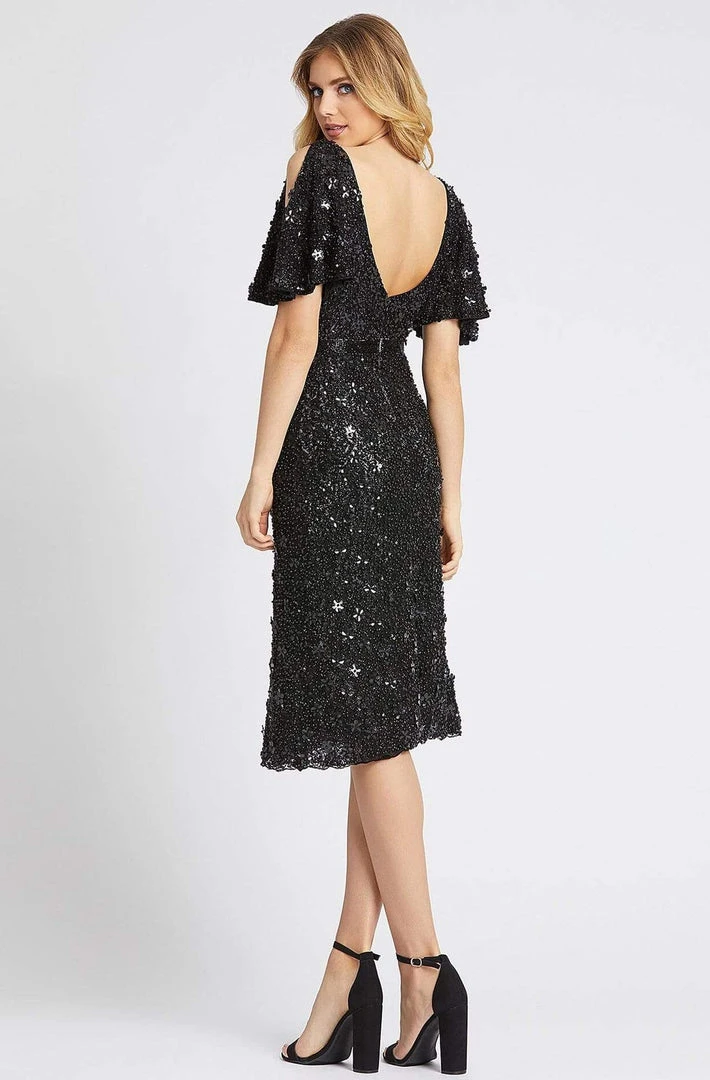 Mac Duggal Evening - 4988D Plunging V-Neck Cold Shoulder Dress 4 Mac Duggal Evening - 4988D Plunging V-Neck Cold Shoulder Dress