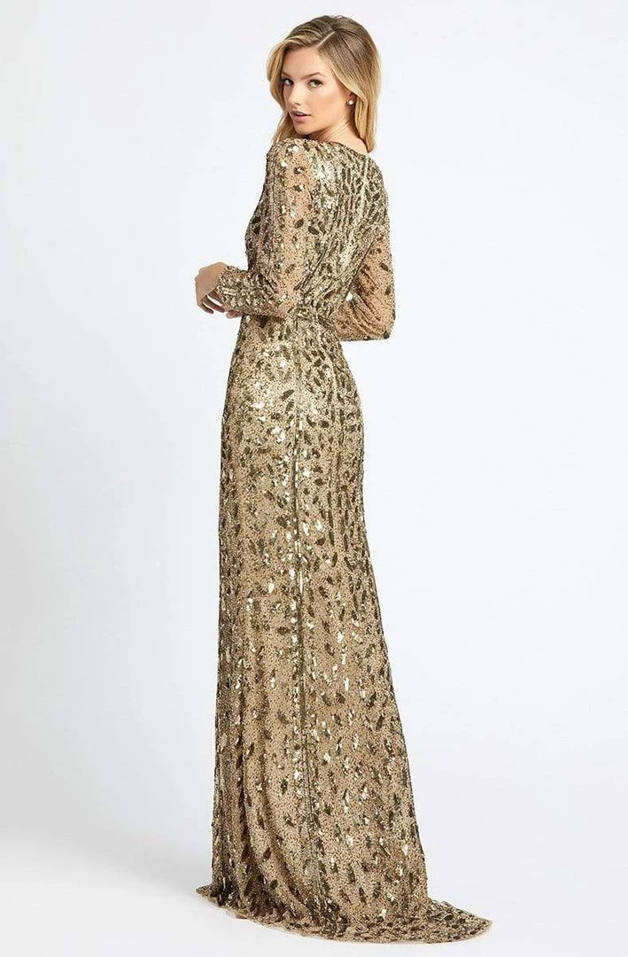 Mac Duggal Evening - 5002D Fully Sequined Deep V-neck Trumpet Dress 6 Mac Duggal Evening - 5002D Fully Sequined Deep V-neck Trumpet Dress