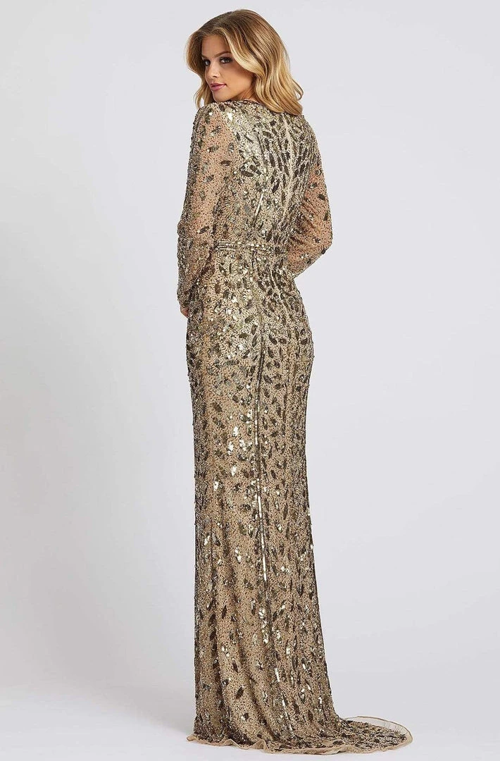 Mac Duggal Evening - 5002D Fully Sequined Deep V-neck Trumpet Dress 5 Mac Duggal Evening - 5002D Fully Sequined Deep V-neck Trumpet Dress