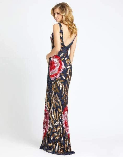 Mac Duggal Evening - 5010D Sequined Plunging V-neck Sheath Dress 4 Mac Duggal Evening - 5010D Sequined Plunging V-neck Sheath Dress