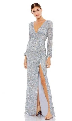 Mac Duggal Evening - 5213D Plunging V-Neck Sheath Dress