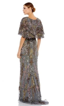 Mac Duggal Evening - 5439D Multi Color Sequined Blouson Dress