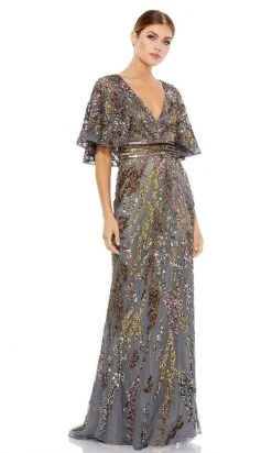 Mac Duggal Evening - 5439D Multi Color Sequined Blouson Dress