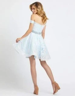 Mac Duggal Evening - 66981D Embellished Off-Shoulder Cocktail Dress