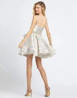 Mac Duggal Evening - 67029D Porcelain Beaded Strap Cocktail Dress