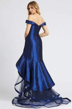 Mac Duggal Evening - 67068D Off Shoulder Tiered Ruffle Long Gown