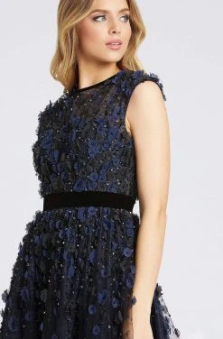 Mac Duggal Evening - 67289D Floral Applique Jewel Neck A-line Dress 7 Mac Duggal Evening - 67289D Floral Applique Jewel Neck A-line Dress