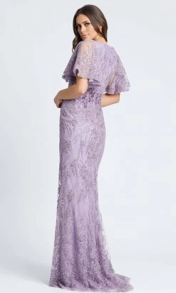 Mac Duggal Evening - 67493D V-Neck Bell Sleeve Embroidered Gown