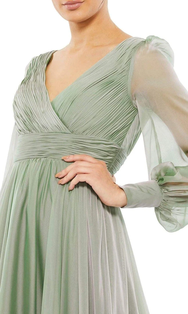 Mac Duggal Evening - 67864D V-Neck Tiered A-Line Dress 5 Mac Duggal Evening - 67864D V-Neck Tiered A-Line Dress