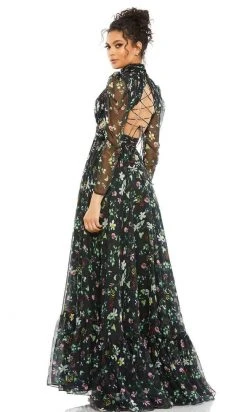 Mac Duggal Evening - 67942D High Neck Floral Evening Dress