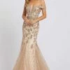 Mac Duggal Evening - 79254D Jeweled Off-Shoulder Trumpet Dress