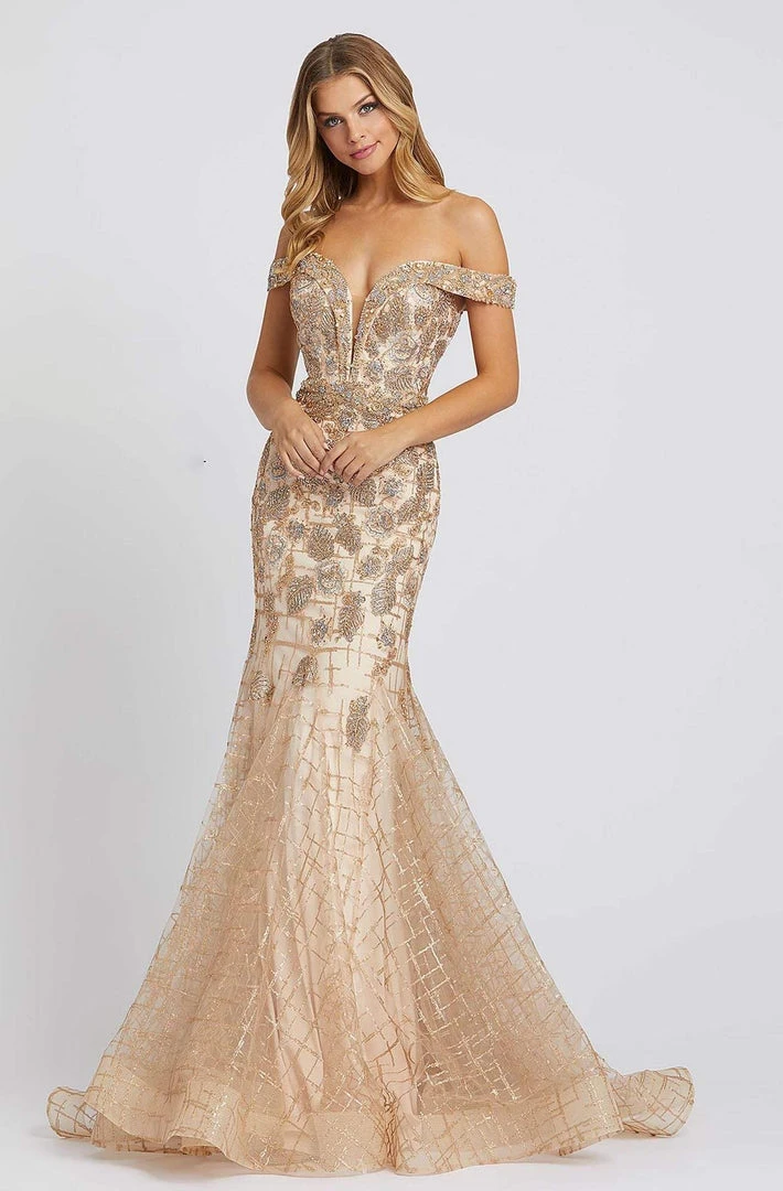 Mac Duggal Evening - 79254D Jeweled Off-Shoulder Trumpet Dress 3 Mac Duggal Evening - 79254D Jeweled Off-Shoulder Trumpet Dress