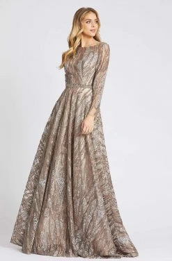 Mac Duggal Evening - 79261D Beaded Bateau A-line Dress