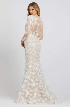 Mac Duggal Evening - 79272D Embroidered Lace Sheer Trumpet Dress