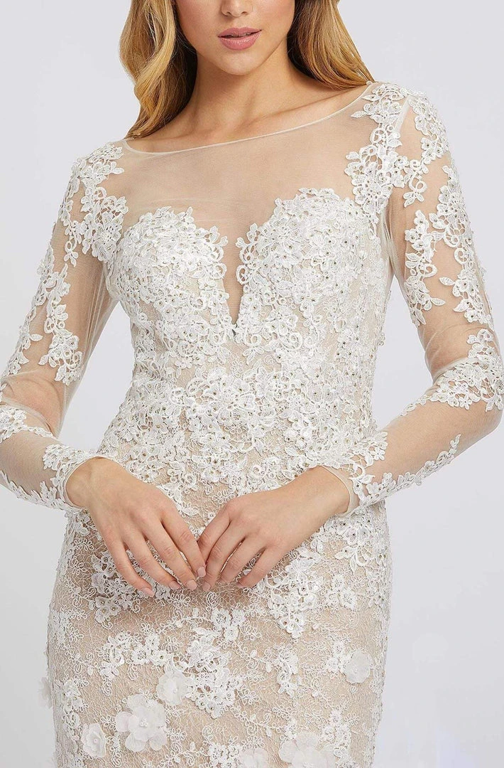 Mac Duggal Evening - 79272D Embroidered Lace Sheer Trumpet Dress 5 Mac Duggal Evening - 79272D Embroidered Lace Sheer Trumpet Dress