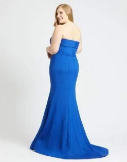 Mac Duggal Fabulouss - 48889F Queen Anne Soft Crepe Mermaid Gown