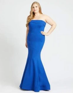 Mac Duggal Fabulouss - 48889F Queen Anne Soft Crepe Mermaid Gown
