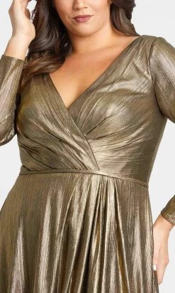 Mac Duggal Fabulouss - 49224F Long Sleeve V Neck Sheath Dress 7 Mac Duggal Fabulouss - 49224F Long Sleeve V Neck Sheath Dress