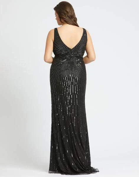 Mac Duggal Fabulouss - 5013F Sequined Low V-Neck And Back Long Gown 4 Mac Duggal Fabulouss - 5013F Sequined Low V-Neck And Back Long Gown