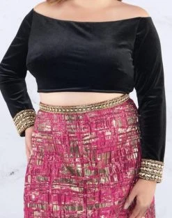 Mac Duggal Fabulouss - 66789F Two Piece Velvet Bateau Mermaid Dress