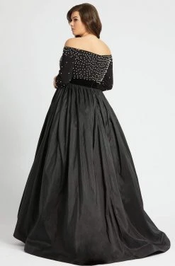 Mac Duggal Fabulouss - 66814F Beaded Off-Shoulder A-Line Gown