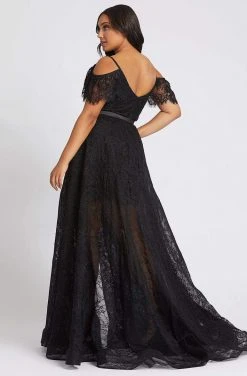 Mac Duggal Fabulouss - 67220F Embroidered V-neck Romper With Overskirt 8 Mac Duggal Fabulouss - 67220F Embroidered V-neck Romper With Overskirt