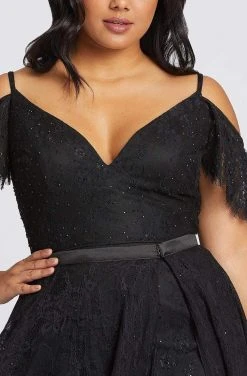 Mac Duggal Fabulouss - 67220F Embroidered V-neck Romper With Overskirt 9 Mac Duggal Fabulouss - 67220F Embroidered V-neck Romper With Overskirt