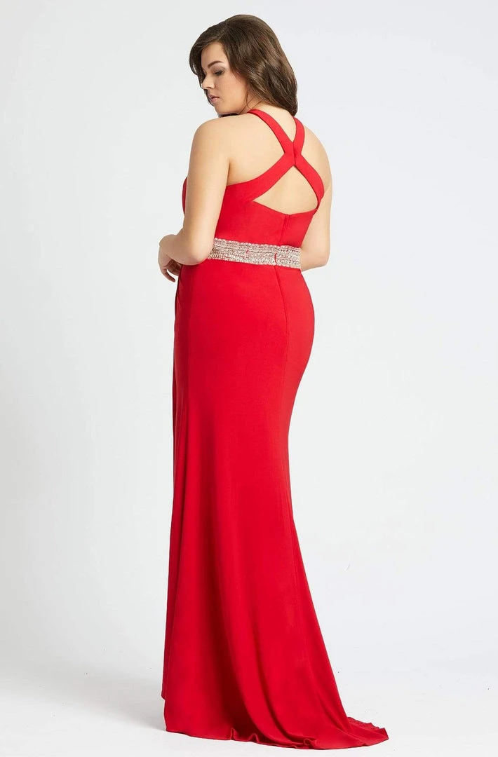 Mac Duggal Fabulouss - 77532F Beaded Cross Halter Sheath Dress 4 Mac Duggal Fabulouss - 77532F Beaded Cross Halter Sheath Dress