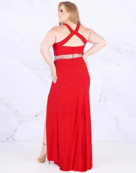 Mac Duggal Fabulouss - 77532F Beaded Cross Halter Sheath Dress 6 Mac Duggal Fabulouss - 77532F Beaded Cross Halter Sheath Dress