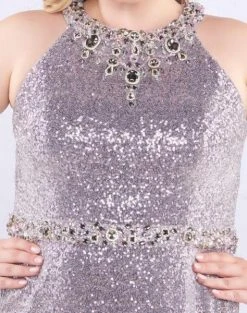 Mac Duggal Fabulouss - 77543F Sequined Halter Neck Trumpet Dress 7 Mac Duggal Fabulouss - 77543F Sequined Halter Neck Trumpet Dress